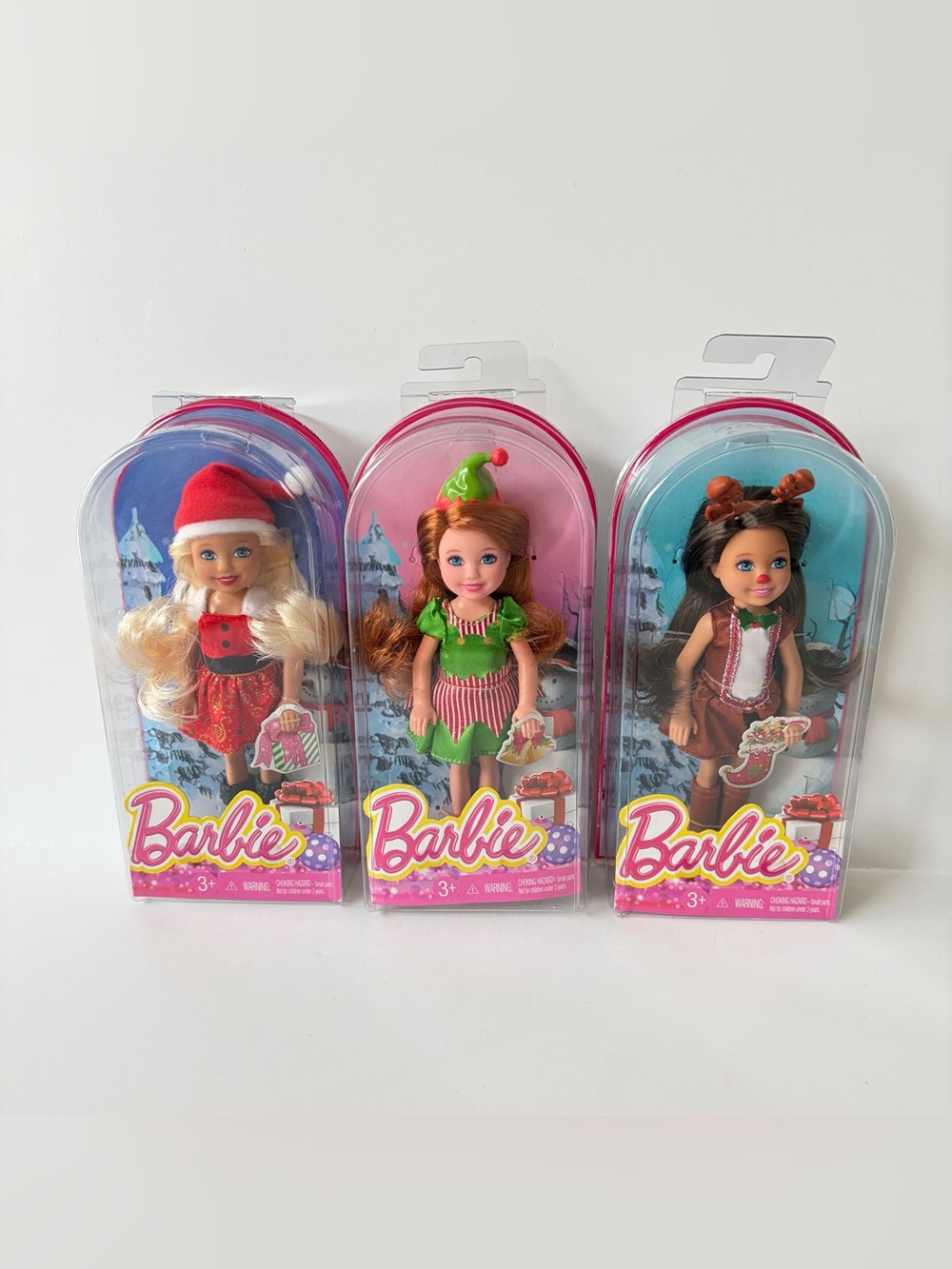 NIB Barbie Sparkle Holiday Kelly Dolls - lot of 3